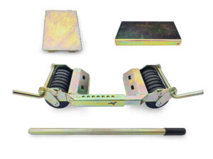 Wózek transportowy + dźwignia + najazd + blacha wypełniająca